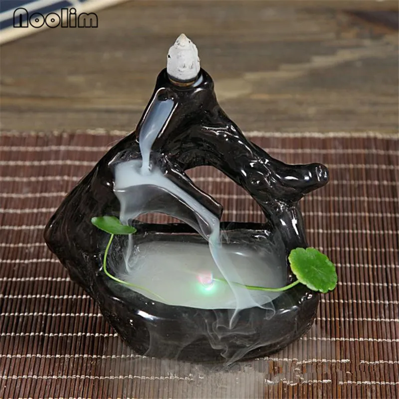Керамическая горелка для благовоний Zen с изменяющимся цветом светодиодный