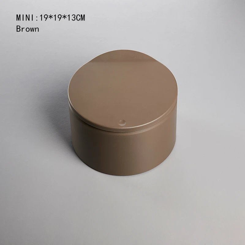 Brown-4L 4/10л прессованный Тип Круглый Пластиковый Мусорный бак двухслойный многоцелевой ванная комната/спальня мусорный бак нордический бытовой чистящий инструмент - Цвет: Brown-4L