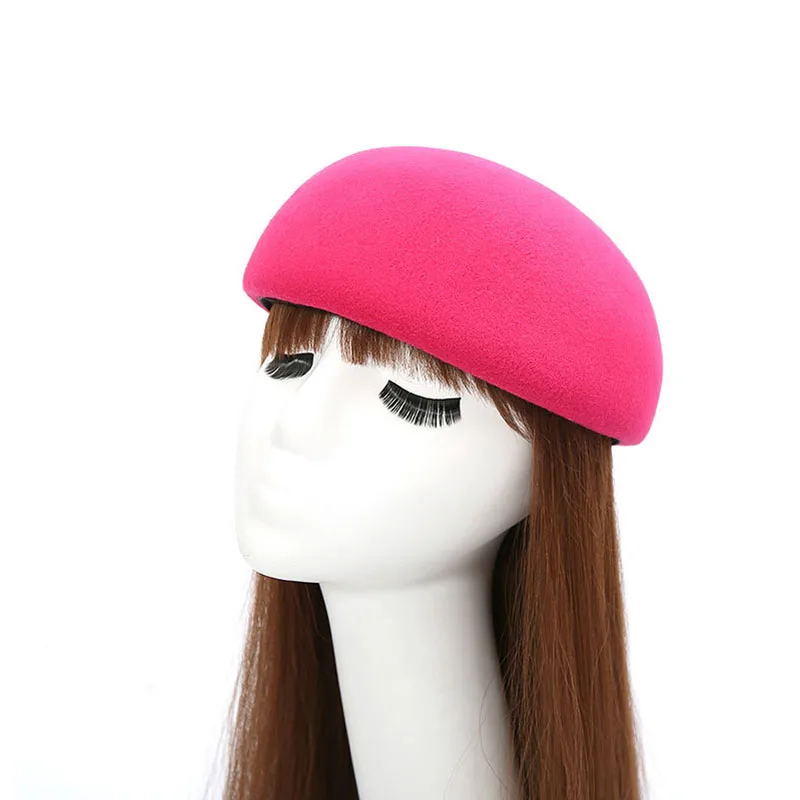 SUOGRY осень женская шляпа-федора классическая шляпа Chapeau femme Имитация шерсти Кепки Для женщин Шапки Милая однотонная черная шляпа-котелок женский