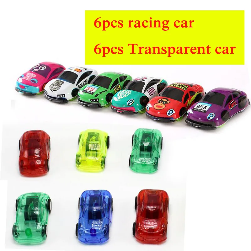 12pcs pull back car 6/12 шт., игрушки для автомобиля, гоночный автомобиль, Детская мини-пожарная машина, мультяшный автобус, грузовик, детские игрушки для детей, подарки для мальчиков, WYQ - Цвет: 12pcs pull back car