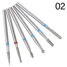 Бургундия 6pcs/set Diamond Nail Drill Milling Cutter Bits Rotary Burr Electric For Manicure Machine Cuticle Nail Art Remover Tools - Цвет: Бургундия