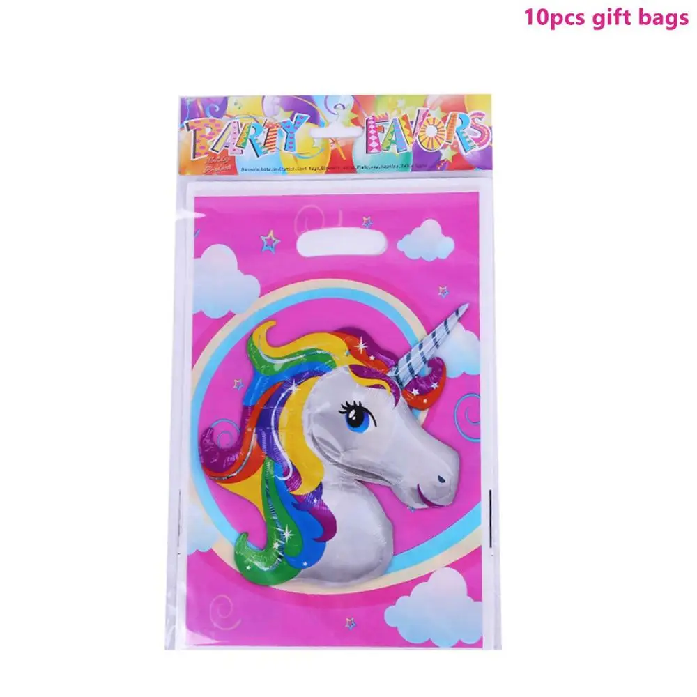 Unicorn Gift Bags Taoup розовый день рождения Единорог рога шапки Единорог набор посуды салфетки торт Топпер баннеры Единорог вечерние украшения Babyshower девушка - Цвет: Unicorn Gift Bags