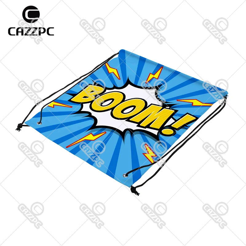 Синий Comic Fun Ray Flash Boom индивидуальный принт нейлоновый тканевый рюкзак на шнурке