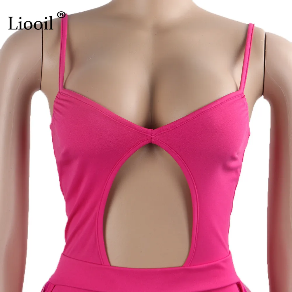 Liooil, 2 предмета, пляжный комбинезон, лето, женский, неоновый, зеленый, оранжевый, сетчатый, без бретелек, сексуальный женский комбинезон и комбинезон, клубная одежда