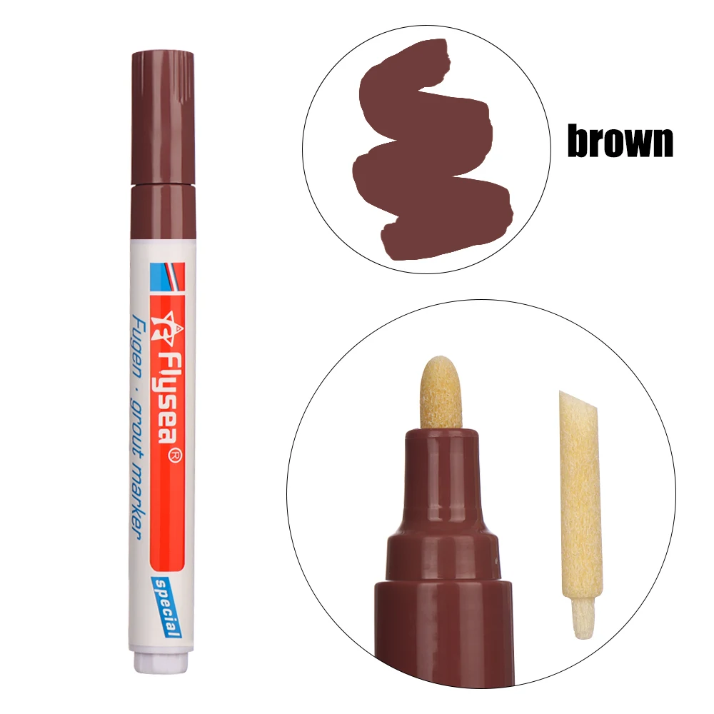 brown 1 шт. Горячая плитка белый знак ручка кухня душевая плитка превалирующая красота сшивание обеззараживание ремонтный маркер ручка наполнение фарфора - Цвет: brown