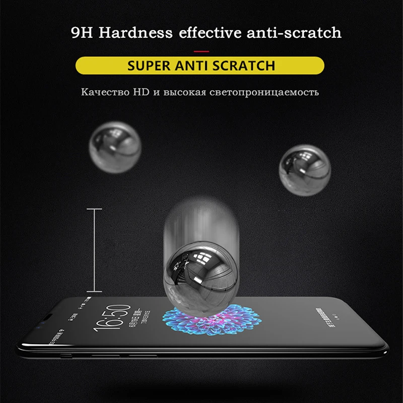 Baixin закаленное стекло для iPhone X 7 8 plus защита экрана 4D полное покрытие изогнутые