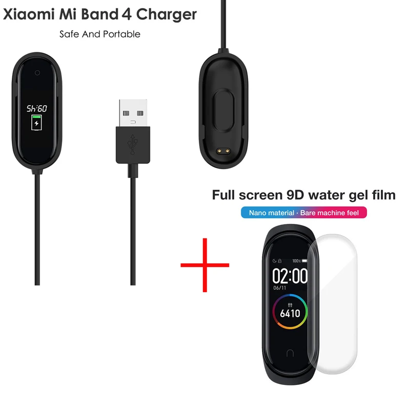 Зарядный шнур для Xiaomi Mi Band 4 сменный USB кабель зарядки адаптер фитнес трекер умный