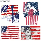 Нашивки ZOTOONE с американским флагом, а-образный моющийся термотрансферный Утюг на заплатки Аксессуары Сделай Сам, Декоративный принт на одежде для девочек