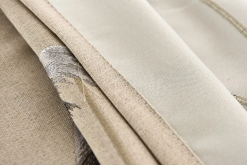 Curtain cloth Китайский пасторальный Стиль льняные вышитые занавески с тростником для гостиной занавески серые тюлевые оконные панели WP113D - Цвет: Curtain cloth