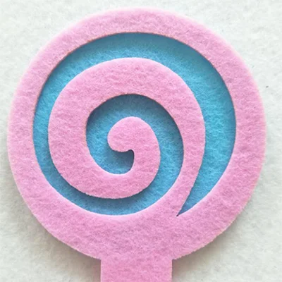 5pcs/lot Felt Candy Appliques Diy Crafts for Kids' Early Education Handmade Home Decoration Sewing Handicraft Vilt Stof Garland - Цвет: C3