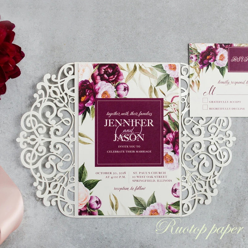 50 шт. бесплатная доставка элегантная фотобумага с цветочным рисунком фотография