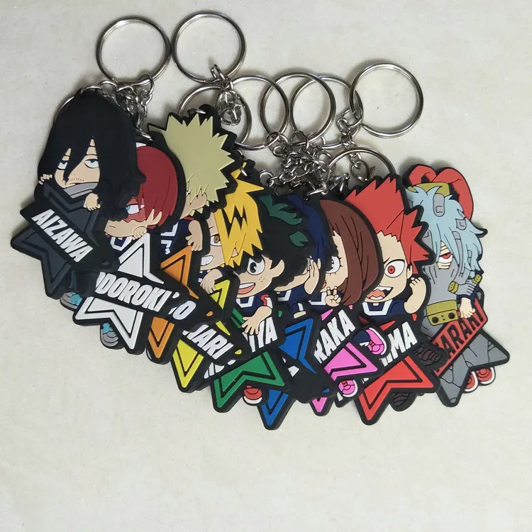 My Hero Academy Аниме Фигурка резиновый брелок IZUKU MIDORIYA DEKU Bakugou Katsuki Shigaraki Tomura детская Подарочная игрушка