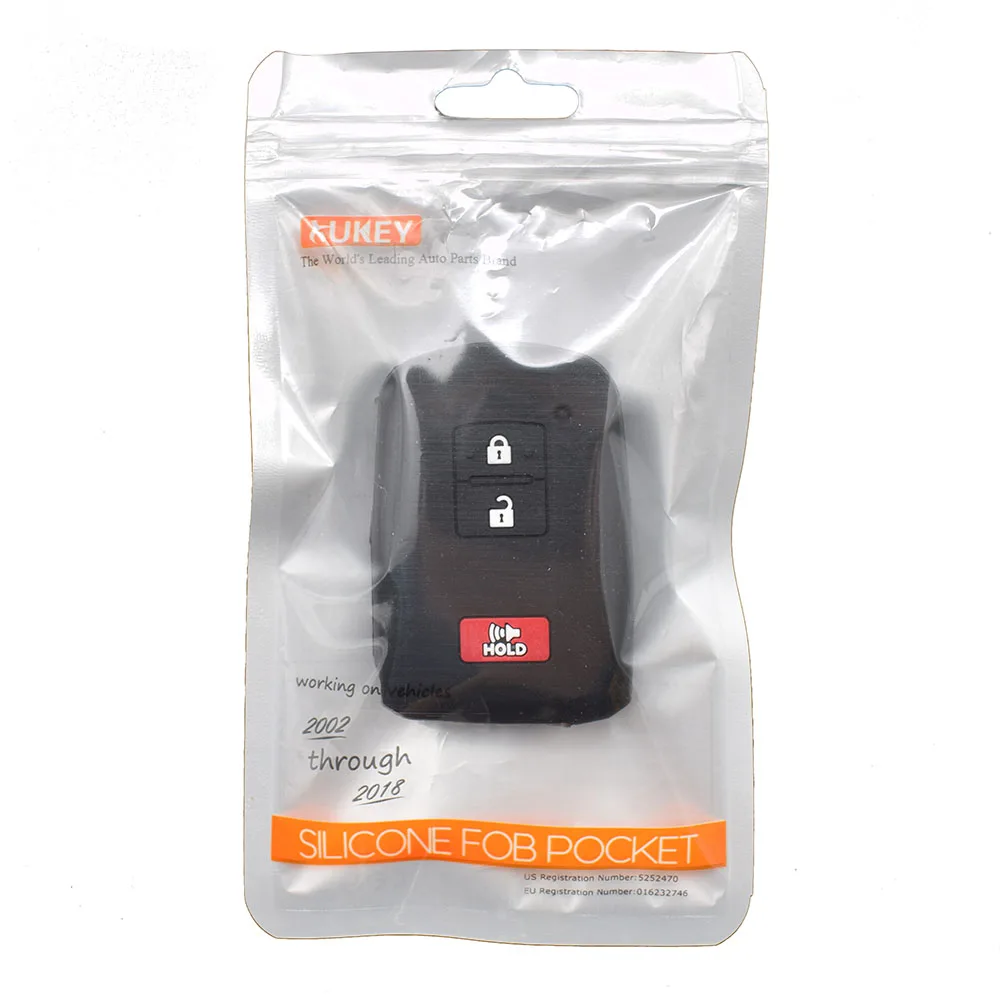 3 кнопки силиконовый Автомобильный Брелок дистанционного управления с ключом
