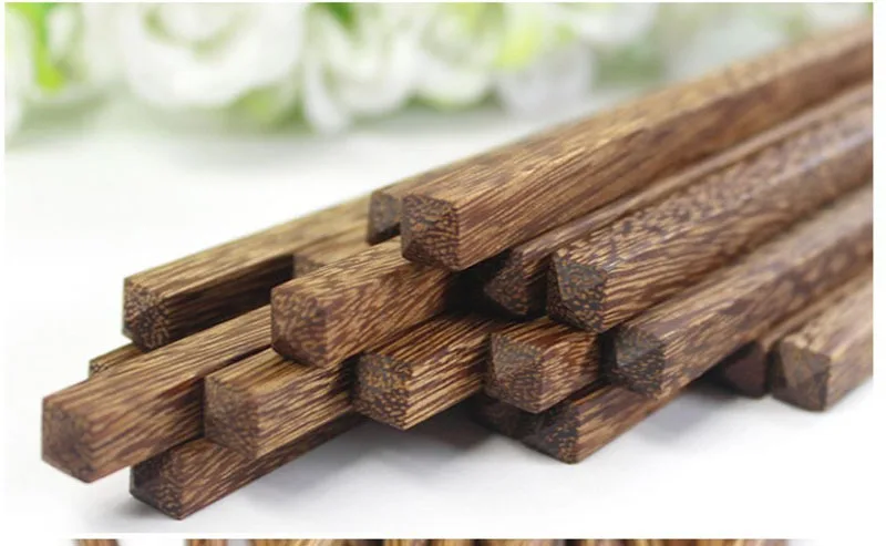 8 пар/уп. посуда деревянных палочек для еды без краски Экологичные натуральные