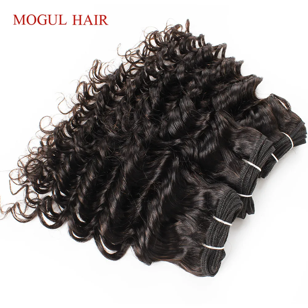 Магнат волосы 4 пряди бразильских волос глубокая волна натуральный черный Цвет 50