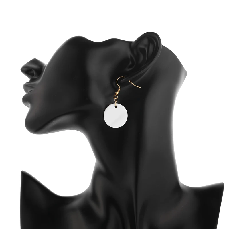 Серьги подвески из нержавеющей стали золотого и серебряного цвета с