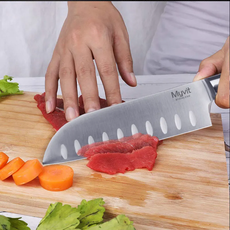 Кухонный нож шеф повара нарезка хлеба Santoku утилита для очистки овощей Ножи из