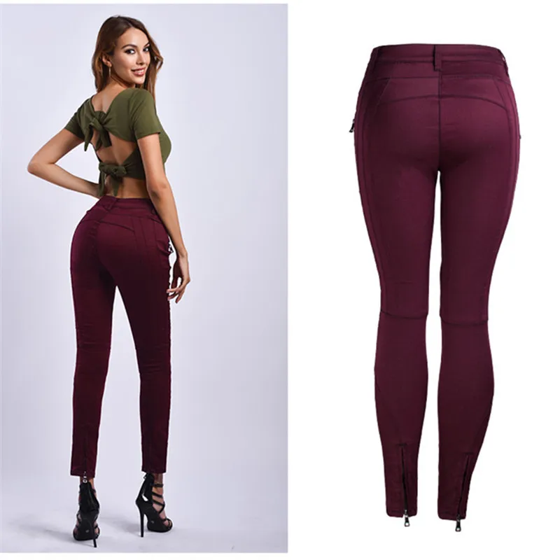 Женские узкие рваные джинсы на молнии модель 2019 года | Женская одежда