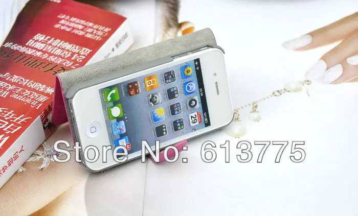 DHL Free Shipping. High Quality The Little Evil Female Case for Iphone4 4g 4s Lovely Cartoon Leather Girls favorite |