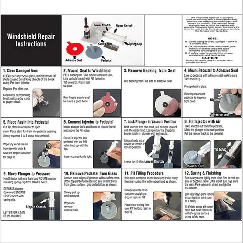 DIY Авто стекло ветрового стекла ремонт набор автомобиля Комплект Для Ремонта