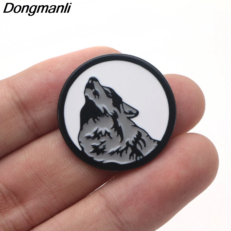 P3400 Dongmanli Викинг-Волк металлические эмалированные булавки и броши для женщин мужские нагрудные булавки рюкзак сумки классный значок подарки