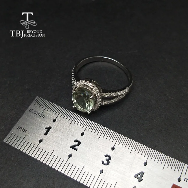 Женское классическое кольцо с натуральным аметистом TBJ простое блестящее из