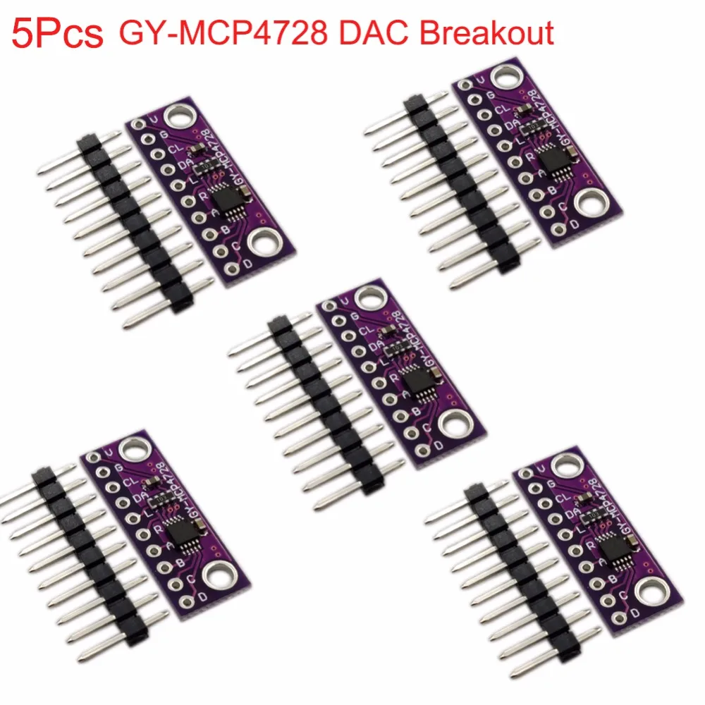 5 шт. MCP4728 12 бит I2C цифро аналоговый преобразователь модуль датчика DAC с низким