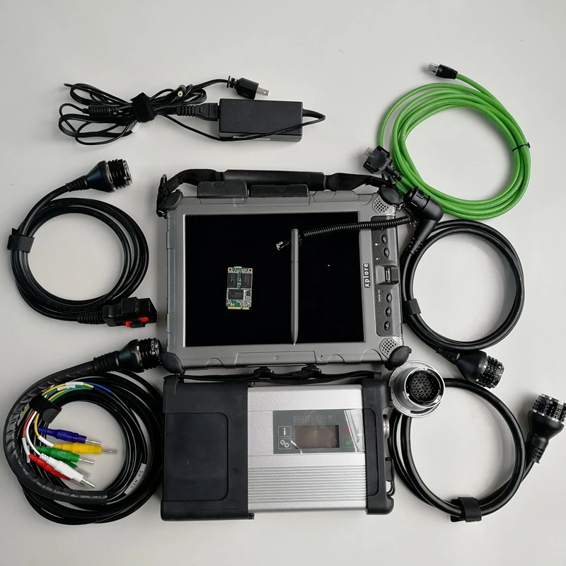 MB Star C5 SD Compact 5 с программным обеспечением v3.2021 в 480 ГБ Мини SSD и б/у Xplore IX104 для