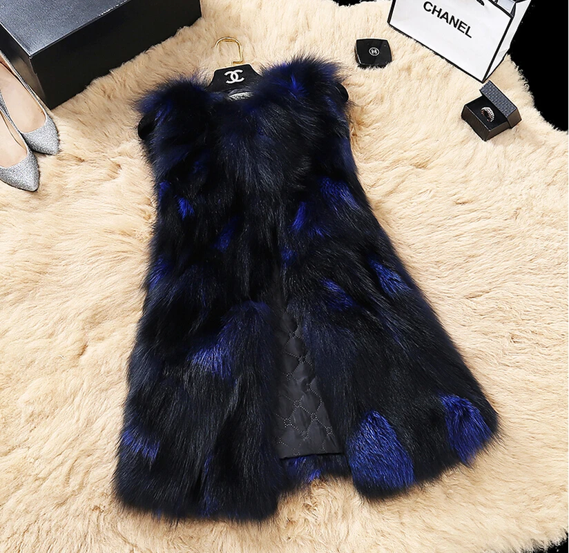 Жилет из натурального Лисьего меха лидер продаж модный Фабричный жилет 100%