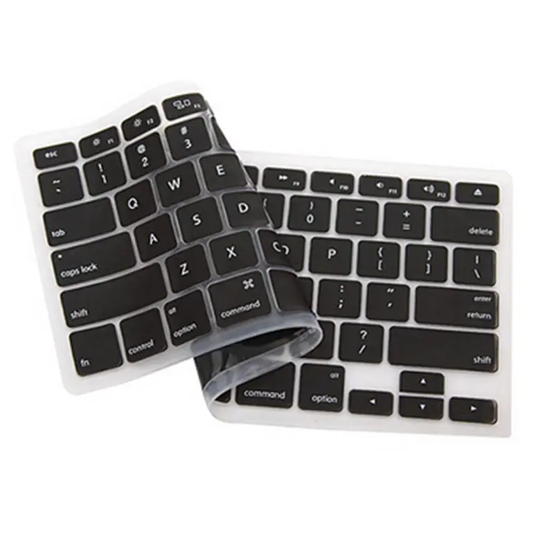 Черный Новое силиконовое покрытие для клавиатуры для Macbook Pro/Air Mac Retina 1" 15" 1" b38 - Цвет: Черный