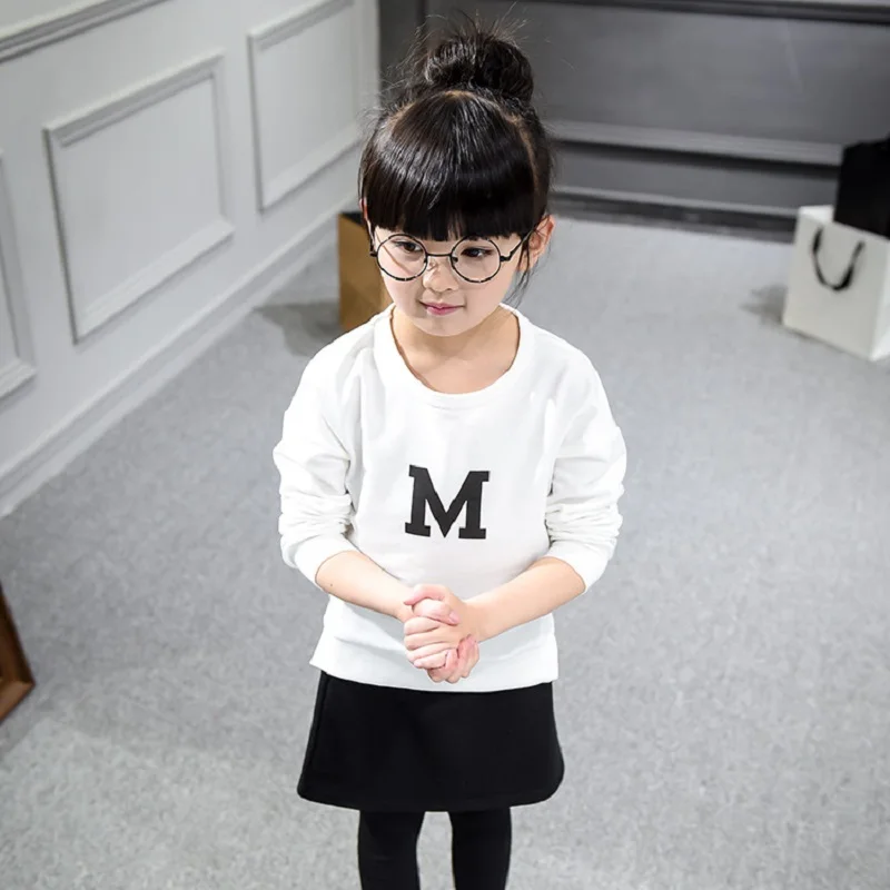 Весенне-осенний комплект одежды для маленьких девочек свитер и юбки штаны