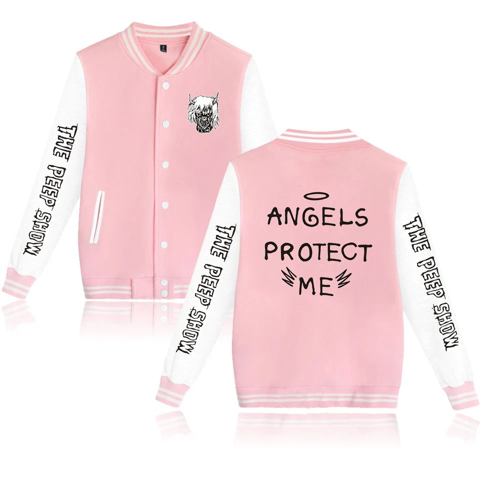 Бейсбольная куртка Kpop Lil Peep с надписью Angel PROTECT ME бомбер для мужчин и женщин