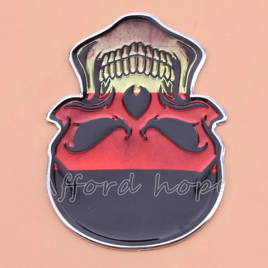 Автомобильный Стайлинг Алюминиевый автомобильный мотоцикл череп немецкий флаг