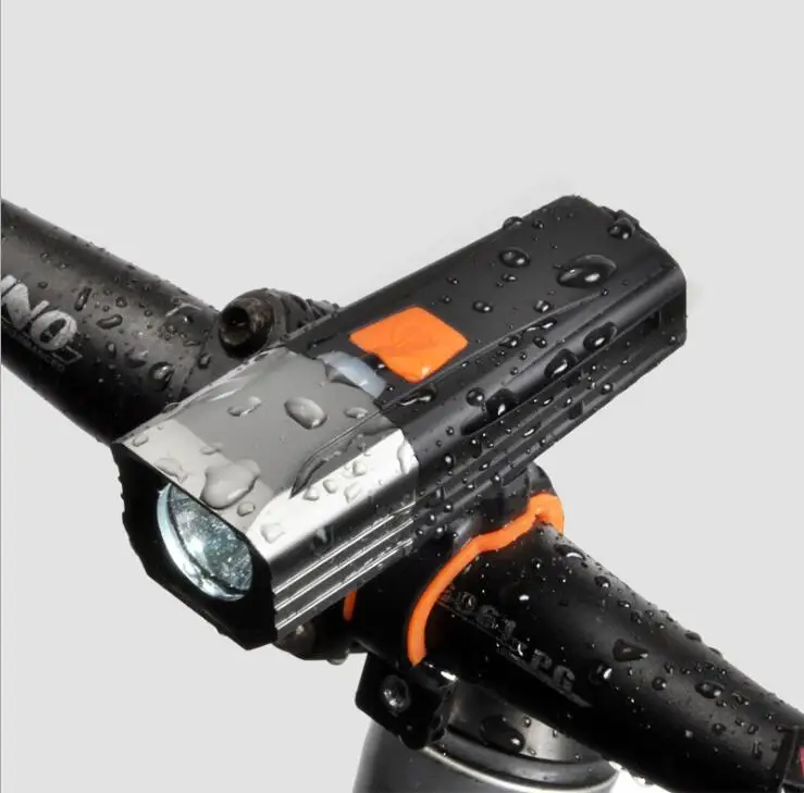 JOSHOCK фары горного велосипеда usb зарядка светодиодный фары для езды ночью высокий светильник s водонепроницаемый алюминиевый велосипедный светильник - Цвет: Light Grey