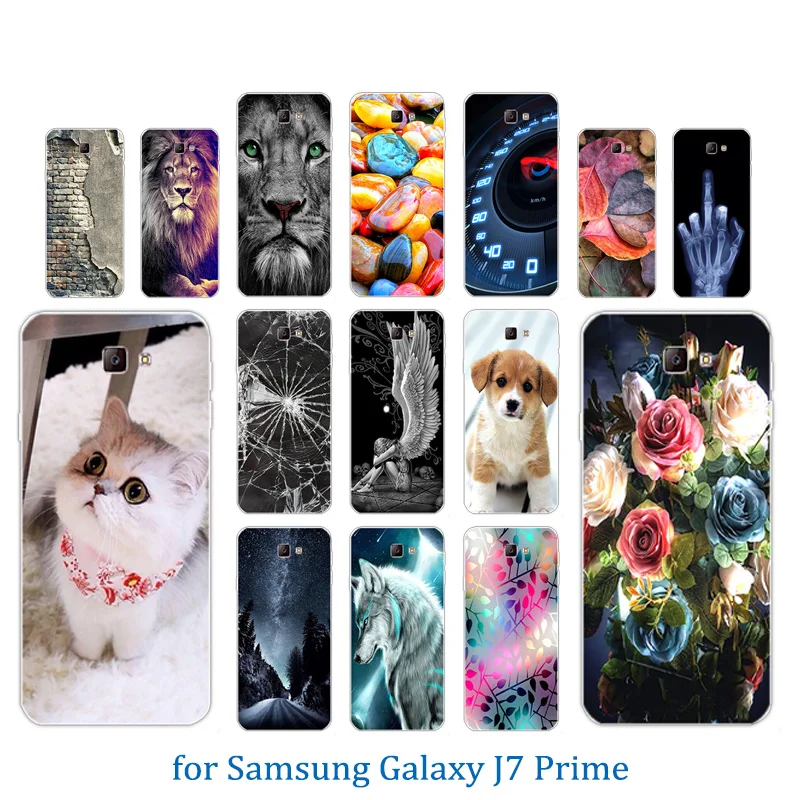 5 "Fundas для Samsung Galaxy J7 Prime On7 2016 G610 Роскошный телефон черный матовый чехол G610F