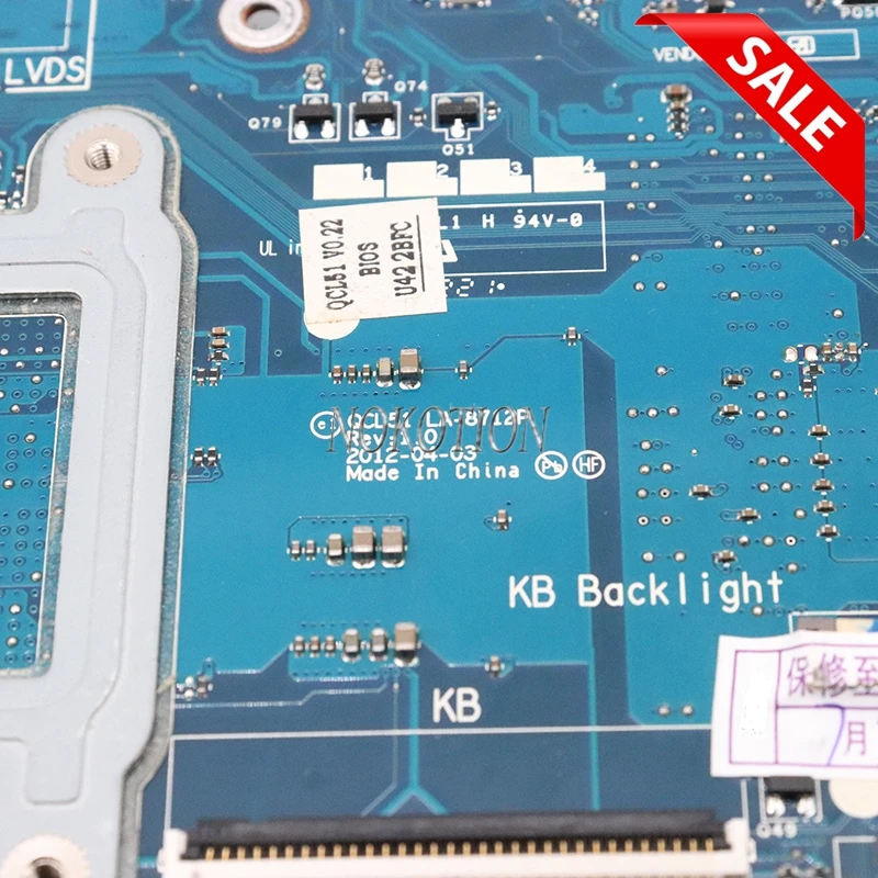 NOKOTION 687229 501 001 QCL51 LA 8712P материнская плата для ноутбука hp павильон M6 1000 разъем FS1 HD7670M