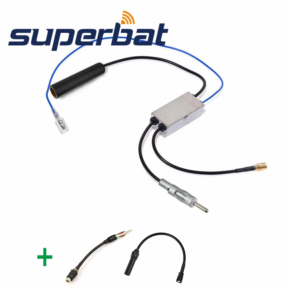 

Superbat DAB Car Radio Antenna FM/AM to DAB/FM/AM Aerial Converter/Splitter With RAST II Connector Aerial Adaptor Cable