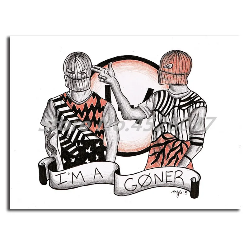 Картина на холсте Goner Twenty One Pilots Band HD настенные художественные постеры для офиса