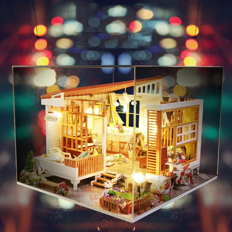 Кукольный дом ручной работы мебель Miniatura Diy кукольные домики миниатюрный кукольный домик деревянные игрушки для детей Взрослые подарок на день рождения