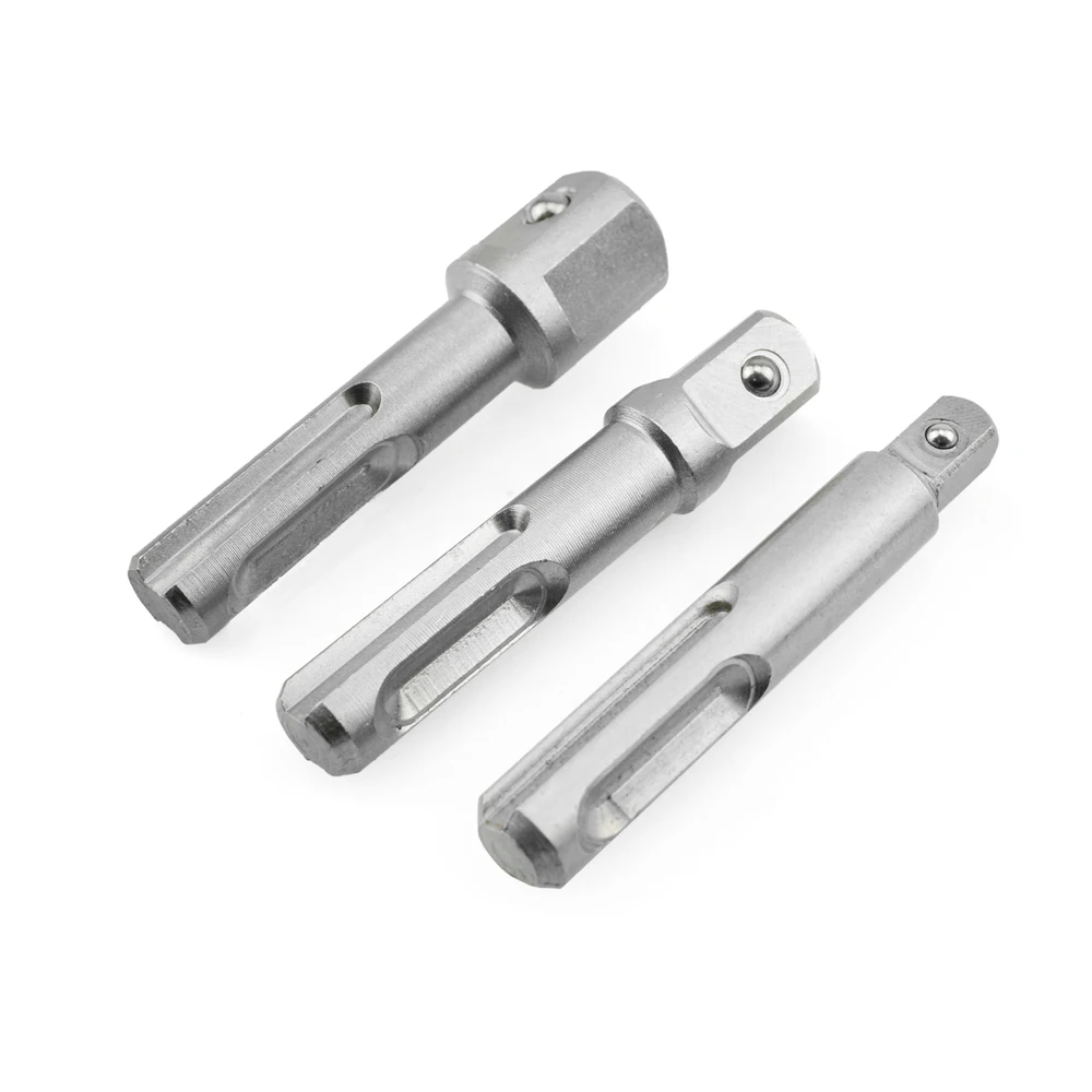 NEWACALOX Special Direct System SDS Plus Socket Driver Set to Sq Adaptor 1/4" 3/8" 1/2" Quick Change 3pcs/set Power Tool |