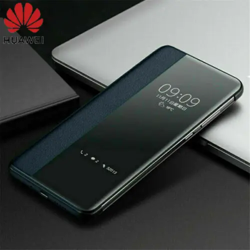 Роскошный кожаный смарт-чехол для huawei P30 Pro, чехол-книжка для huawei P30, задняя крышка, однотонный чехол для телефона, сумки для сна