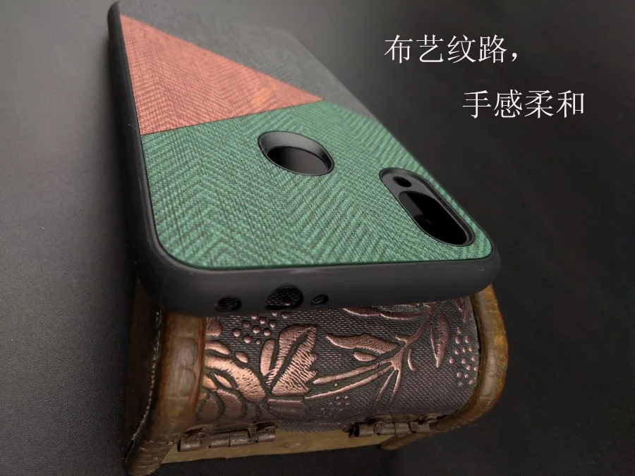 Для xiaomi redmi note 7 Чехол Мягкий ТПУ Край + твердая ткань текстура модный защитный