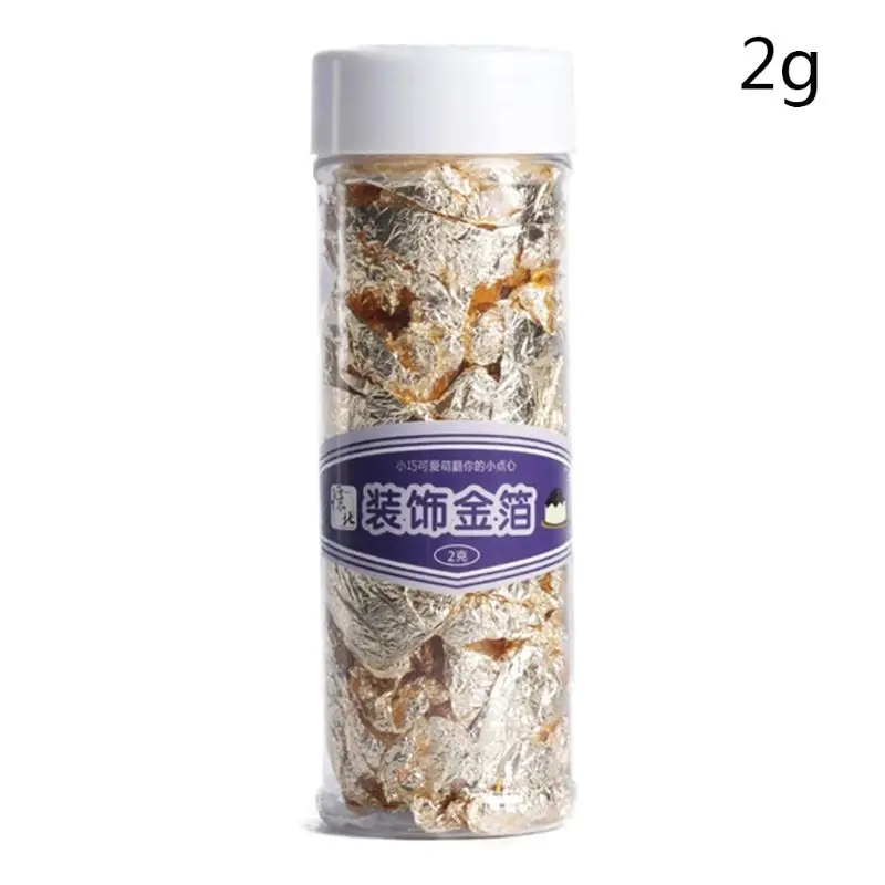 2g цвета: золотистый серебристый Фольга торт украшения Красота мороженое Десерт