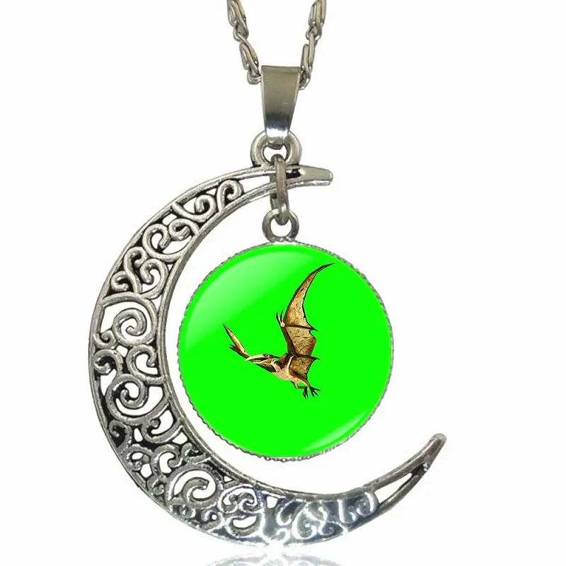 Большая Птица Дракон Серебряный цвет стекло кабошон с выдалбливают подвеска в