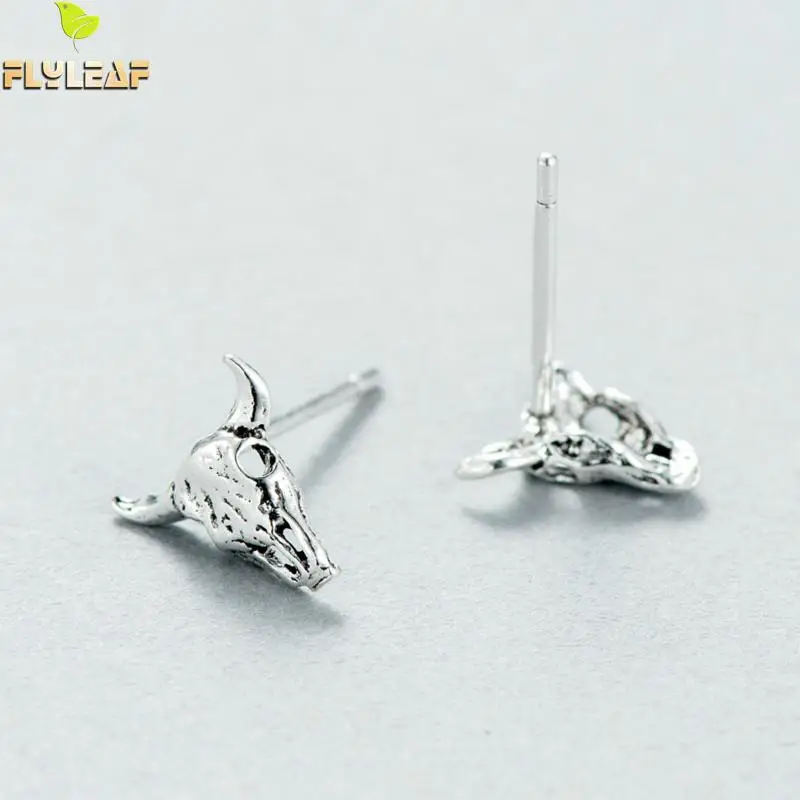 Женские винтажные серьги гвоздики Flyleaf креативные из стерлингового серебра 100%