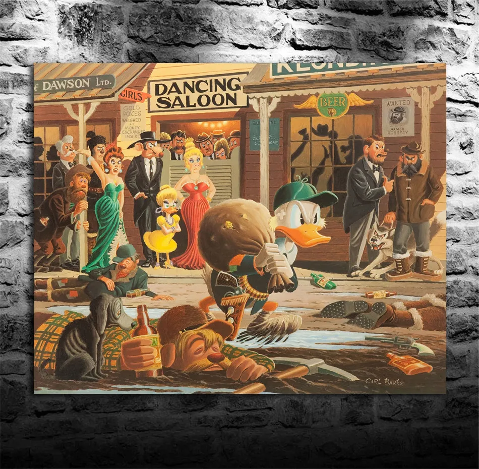 Скрудж макдак Дональд Дак и трех утят холст картины Гостиная Спальня Home Decor