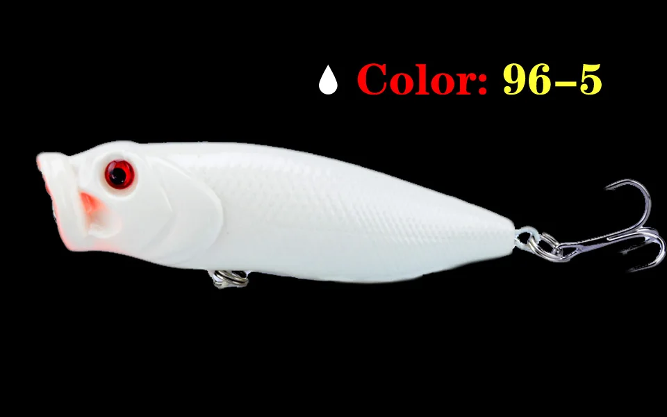Y096-5 LINGYUE 1 шт. Topwater Поппер Рыболовные Приманки 3D воблер с глазами воблер рыболовные снасти 5 цветов доступны жесткие приманки - Цвет: Y096-5