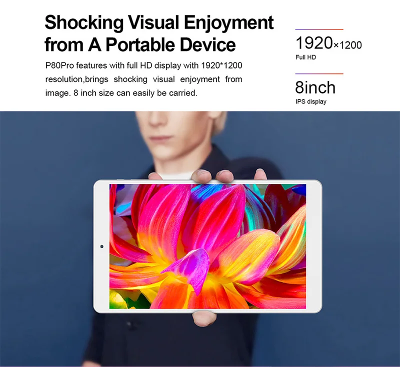 Teclast P80 PRO 8 дюймов 1920*1200 MT8163 четырехъядерный 2G ram 16G Android 7,0 двухдиапазонный WiFi планшет ПК