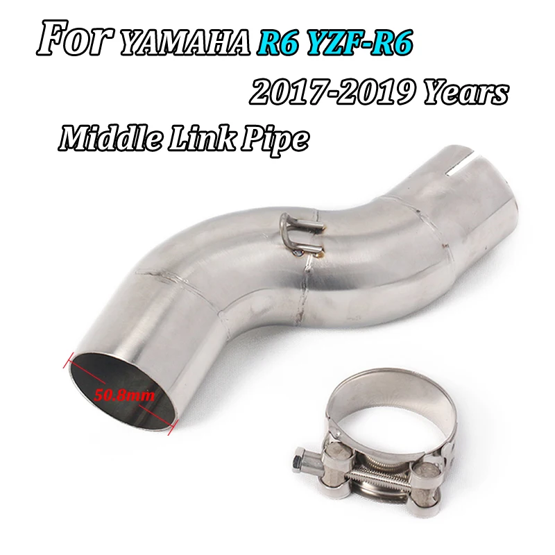 

Motocross Exhaust Modify Exhaust modification Escape Moto Connection Pipe Middle Link Pipe For YAMAHA R6 YZF-R6 2017 2018 2019