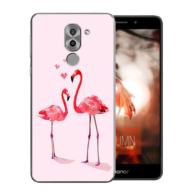 For Huawei Honor 6X Phone Cases Soft Silicone Flamingos Pattern Back Cover for GR5 2017 Mate9 Lite Matte Protect Funda |